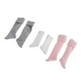 thumbnail image 2 of 3 calcetines de 1/6 pulgadas, blanco, rosa y gris, 30 cm, accesorios para muñecas, 2 of 7