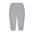 thumbnail image 4 of Jxximdong Leggings for Women High Waisted Hollow Lightweight And Comfortable Pants Solid Color Soft Casual Pajama Trouserss Gray M Yoga Pants, 4 of 5