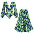 thumbnail image 2 of Gibobby Traje de baño sexy de una pieza Traje de baño de 1 pieza para mujer+1 pieza para cubrir traje de baño de dos piezas con estampado vintage Monokin(Verde,CH), 2 of 5