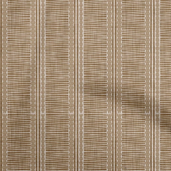oneOone Polyester Lycra Brown Fabric Geometric Craft Projects Decor Fabric Printed By The Yard 56 Inch Wide