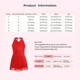 thumbnail image 7 of Haitryli Kids Girls Rhinestones Latin Jazz Dance Dress Sparkly Tango Rumba Samba Dance Costume Fringe Leotard Red 6, 7 of 7