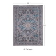 thumbnail image 3 of Contemporary Home Living 2.25' x 3.25' Medallion Scrolling Floral Area Throw Rug - Gray and Teal, 3 of 8