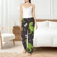 thumbnail image 4 of Salouo Dinosaur Skeleton Print Women's Pajama Pants Casual Loose Sweatpants PJs Flowy Pants Drawstring Palazzo for Women Wide Leg Pants Lounge Pajama -XX-Large, 4 of 8