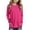 Hot Pink, variant on WOYY Toddler Girls Long Sleeve T-Shirt Solid Color Casual T Shirt Undershirt, Sizes 4-5T