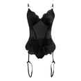 thumbnail image 2 of Gibobby Lencería mujer erótica Lenceria Mujer de una Pieza Erotica Baby Doll Sexy Conjunto de Ropa Interior Sensual para Mujer(Negro, M), 2 of 4