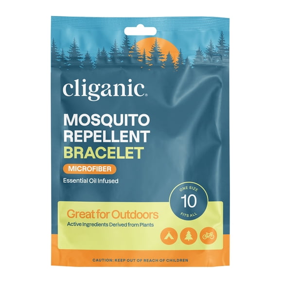 Cliganic Bandas Repelentes de Microfibra Repelente de Insectos 10 piezas