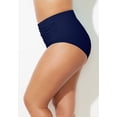 thumbnail image 3 of Swimsuits for All Women's Shirred High Waist Tummy Control Swim Brief, 3 of 4
