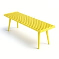 thumbnail image 3 of Mid-Century Modern Full-Size Bench, Yellow, 3 of 5