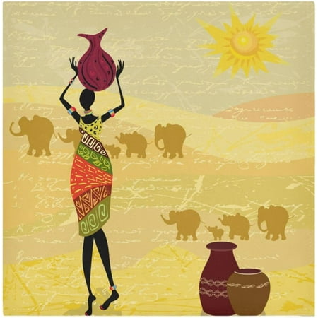 

BESTKITTY Retro Girl Yellow Cloth Napkins 20 x 20 in Dinner Napkins Washable Polyester Soft Reusable Table Napkins for Home Xmas Holiday Party Wedding 1 PCS