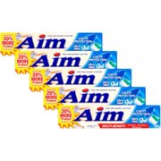 Aim Multi-Benefit Ultra Mint Cavity Protection Gel- 5.5 Oz (Pack of 5)