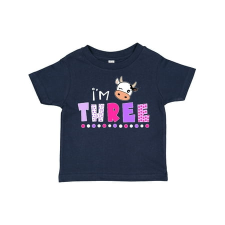 

Inktastic I m 3 Cute Cow and Polka Dots Gift Toddler Boy or Toddler Girl T-Shirt