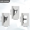 thumbnail image 7 of Yayeee Toggle Light Switch Wall Plate 1-Gang 4.5"x2.7" Home Decorative Outlet Cover, Black Cute Cat, 7 of 7