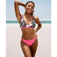 thumbnail image 3 of Charmo Women V Neck Bikini Set Low Waist 2 Pieces Swimsuits Tie Back Swimwear, 3 of 6