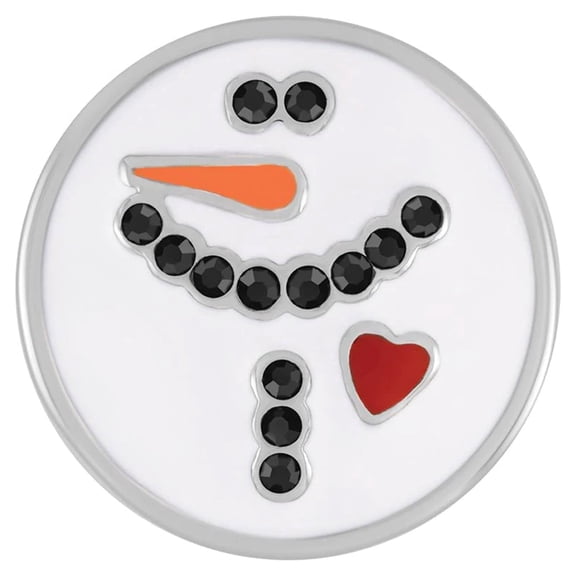 Christmas Snowman Snap Jewelry Ginger Charm Button, For Interchangeable DIY Customizable Accessories