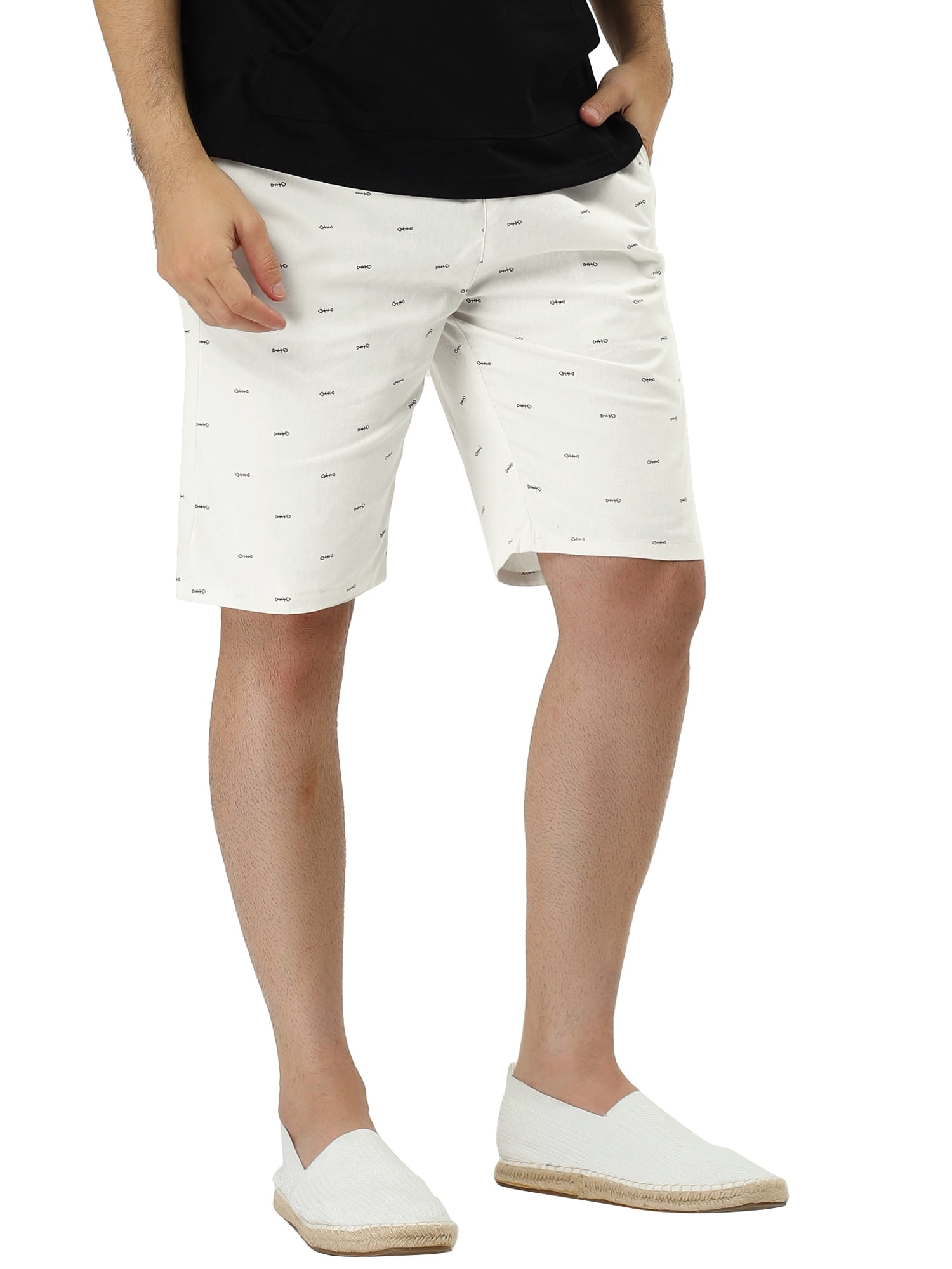 Men's Summer Swim Elastic Waistband Drawstring Patterned Beach Board Shorts