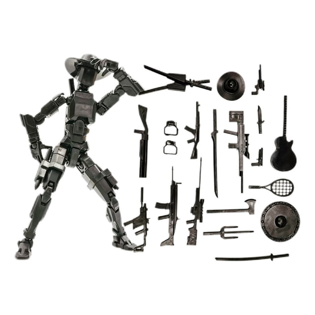 3D Printed Action Figure Dummy T13 Toy Figure Robot Assembly Model Ornament Kit for Children Christmas Birthday Gift