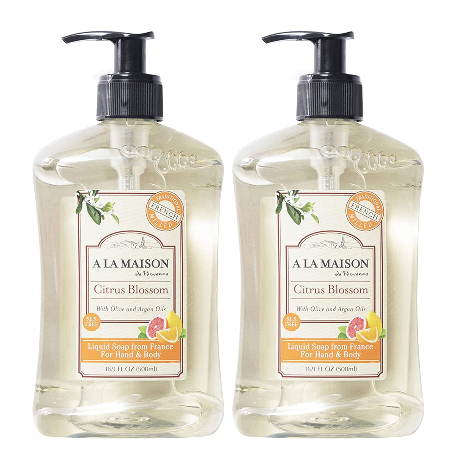 A La Maison Liquid Soap for Hand & Body, Citrus Blossom, 16.9 oz - 2 Pack