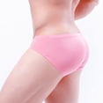 thumbnail image 5 of HUPOM Mens Underwear Boxer Briefs Male Thongs Low waist Drop Waist Solid Boxer Briefs Pink M, 5 of 5