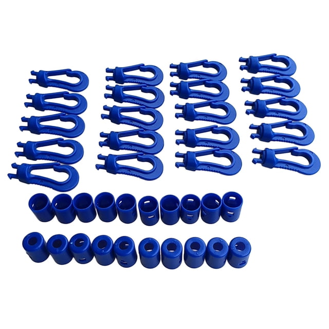 20 Piezas de Plástico Gancho de Ganchos de Cuerda Elástica Ganchos de Cuerda de Choque para Buceo 5 Cm Zulema Gancho elástico para cable de 5 cm