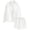 F357 White, variant on Likimi Two Piece Sets For Women Solid Color Long Sleeve Lapel Button Down Tops With Shorts Fashion Casual Outfit Set White Size L