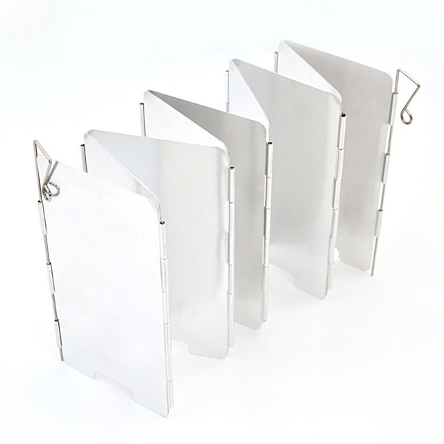 Sonducket Paquete de 9 estufas, parabrisas ligero, aleación de aluminio, mantiene el ahorro de calor en el protector del horno de combustible, Kits de desorden para acampar