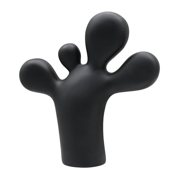 Baoblaze Foot Abstract Sculpture Creative Desktop Ornament for Desk Shelf Living Room Black Small