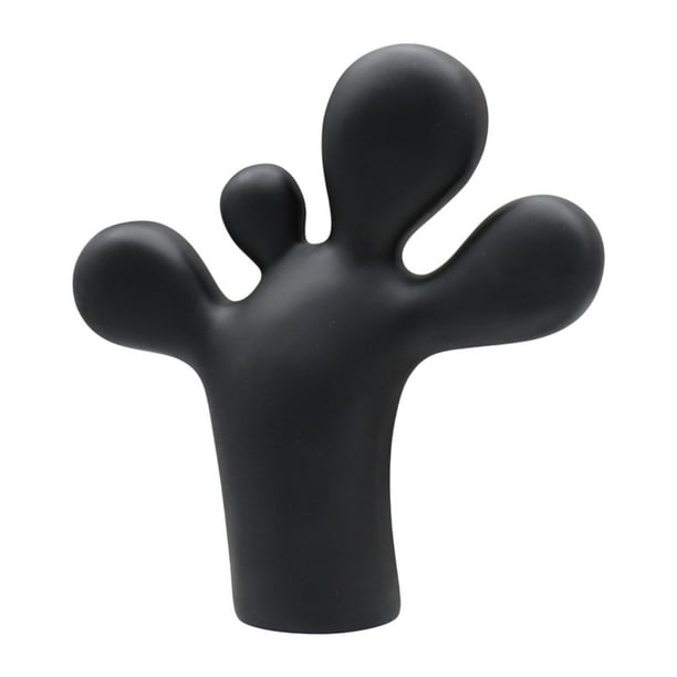 Escultura abstracta de pie, adorno de escritorio, elegante, novedoso, creativo, moderno, estatua Negro grande