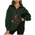 thumbnail image 1 of Sudadera Para Mujer Sudaderas Gráficas Moda Casual Cuello de Solapa Manga Larga Camiseta Suelta Blusa Jersey Tops Odeerbi  ODB171798, 1 of 6
