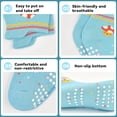 thumbnail image 3 of Toddler Girls Socks with Grips Baby Anti Slip Ankle Socks 12 Pairs Kids Cute Cartoon Patterns Sock for 6M-7 Years, 3 of 6