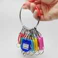 thumbnail image 2 of Organizador de llaves con anillo de metal portátil con 16 ganchos con resorte y llavero con ventana de anillo y etiqueta, 2 of 5