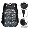 thumbnail image 3 of Balery Colorful Mushrooms Mochila con carga USB para hombre y mujer - Mochila impermeable y antirrobo para portátil con puerto USB para viajes, trabajo, estudios y universidad, 3 of 7
