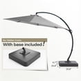 thumbnail image 3 of PHENOFICE 11x11FT Patio Umbrella with Base, Large Square Cantilever Umbrella Heavy Duty Offset Hanging Umbrella with 360° Rotation for Market, Pool, Garden, Backyard (Grey 11x11FT), 3 of 6