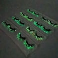 thumbnail image 6 of Happydeer 1 Pair Luminous False Eyelashes Vibrant Color Sequins Design Sparkling Good Ductility Shiny Visual Effect Exaggerated Thick 3D Fake Eyelashes Stage Makeup for Lady, 6 of 13