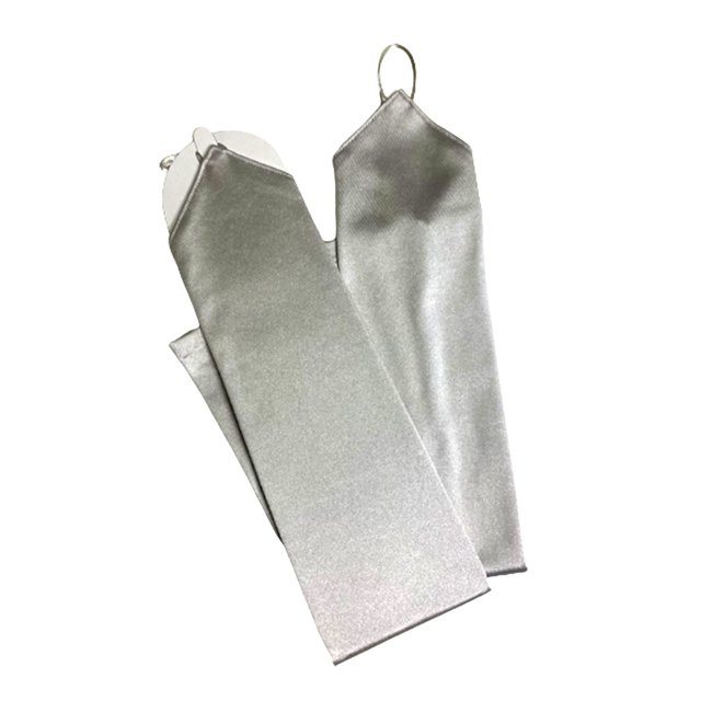 Guantes largos de satén microelástico de color sólido, accesorios de boda para novias, bailes de ópera, fiestas retro europeas y americanas