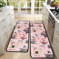 thumbnail image 4 of Kitchen Rugs Sets Of 2,French Bulldog Dog Pattern with Pioneer Flower Anti Fatigue Kitchen Mat Rugs Non Slip Washable,Decorative Kitchen Floor Mats for Kitchen,Sink,Laundry,17"x47"+17"x47", 4 of 5