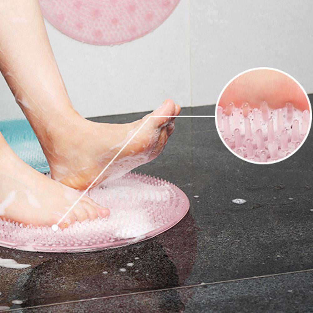 Lazy Bath Massage Pad Silicone Suction Cup Non-Slip Bathroom Shower Mat Bat yu 