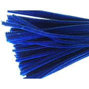 Caryko Super Fuzzy Chenille Stems Pipe Cleaners, Pack of 100 (RoyalBlue)