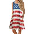 thumbnail image 1 of EQWLJWE Robes pour Femmes Robes pour Femmes 2023 Femmes Indépendant Col Rond Robe à Manches Courtes Impression Numérique Ample Jupe Trapèze, 1 of 5