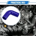 thumbnail image 2 of Unique Bargains 38mm 1.5" ID 90 Degree Elbow Coupler Silicone Hose Intercooler Tube Universal for Car Engine Blue, 2 of 6