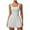 White#1, variant on Deago Womens Square Neck Tennis Dress Pleated Sleeveless Built in Shorts Golf Athletic Dress with Pocket (Black, S)