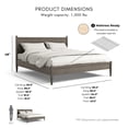 thumbnail image 5 of Furniture of America Belkor Solid Wood Full Platform Bed in Gray, 5 of 5