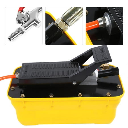 - Hilitand 2.3L Air Hydraulic Foot Pump 3/8 NPT Single Acting Pneumatic with Hose & Coupler ,Air Foot Pump, Pneumatic Foot Pump