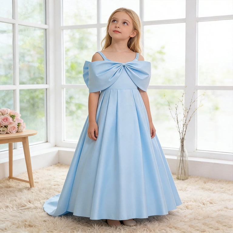 tween princess dress FBZ White Rosette Tween Dress