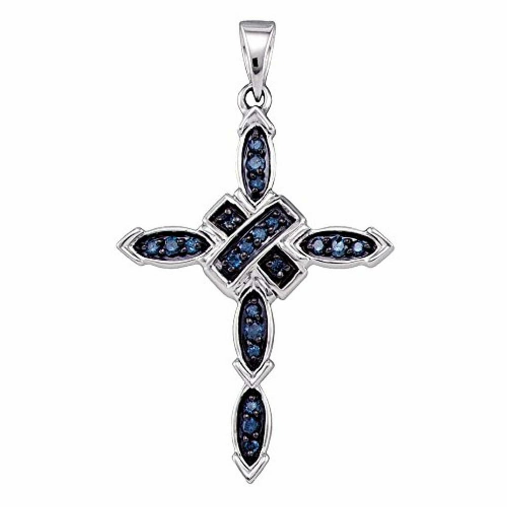 Roy Rose Jewelry Roy Rose Jewelry 10K White Gold Blue Color Enhanced