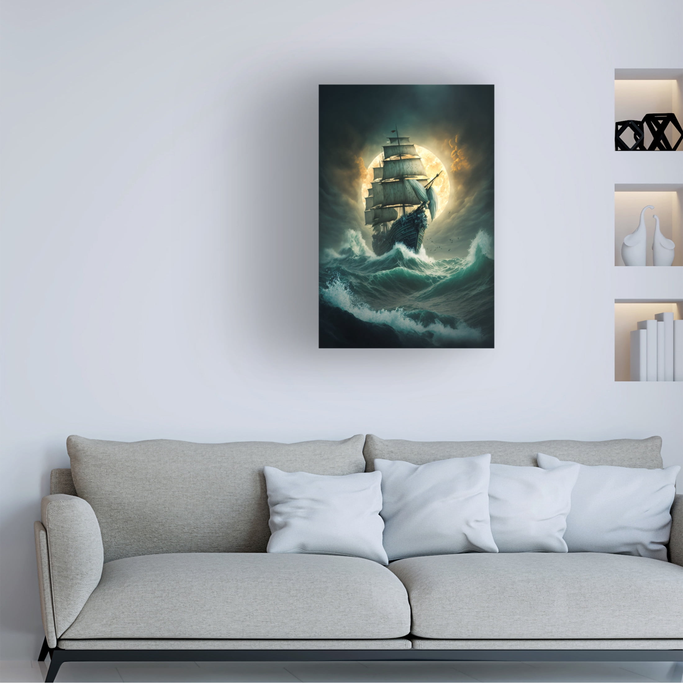 Canvas Wall Art - Ray Heere 'The Flying Dutchman 17' Wall Art for Living Room, Bedroom, or Office Décor by Trademark Fine Art - 22 x 32 Inches