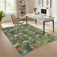 thumbnail image 4 of FairOnly 6'x9'Garden Area Rug Modern Floral Machine Washable Non Slip Floor Cover for Contemporay Living Room Bedroom,Green, 4 of 7