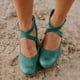 thumbnail image 1 of Zapatos de plataforma poco profundos con tacón grueso y tacón alto con hebilla informal para mujer Wmkox8yii shjk6247, 1 of 3