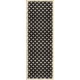 thumbnail image 1 of Aspen Brands RUG8BLK26 Tapis Élégant Design Croix 2 x 6 Pieds - Noir & Blanc, 1 of 2