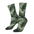 thumbnail image 2 of Uemuo Tropical Palm Leaves1 Pattern Women's Crew Socks, Soft Durable Breathable Moisture-Wicking with Odor Control Cotton socks, 2 of 9