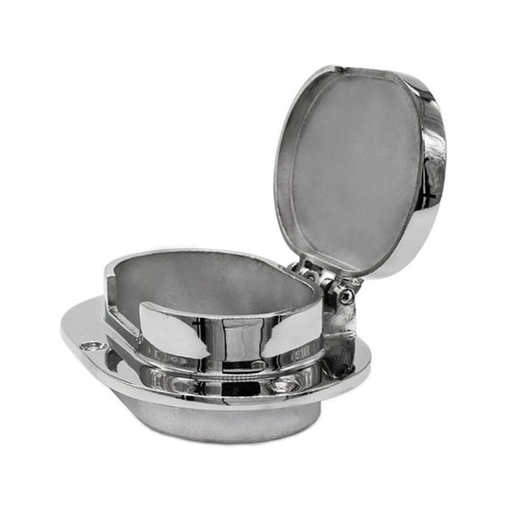 MARINE CITY Chain Oval Deck Pipe, 316 Stainless Steel, 5-5/8" x 4", Sturdy and Durable for Salt Water Environments, Smooth Gloss Finish, Functional Design for RV, Marine, Boat and Yacht